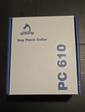 NIB PC610 Dog Pinch Collar - White & Blue